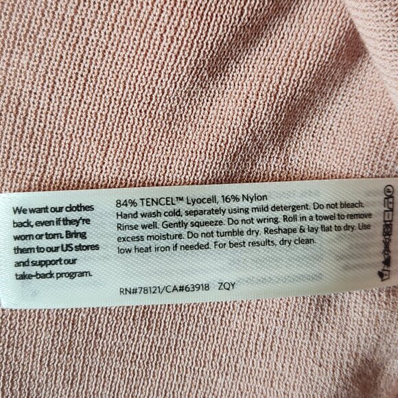 NEW $278 EILEEN FISHER Large Pink Blush Sweater Top High Low Tencel Soft Casual - Picture 5 of 8